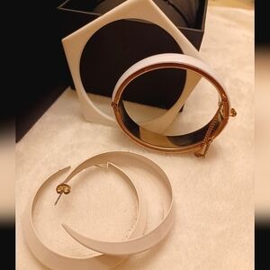 3 Pieces of 80's White Fashion Jewelry From Country Casuals Boutique